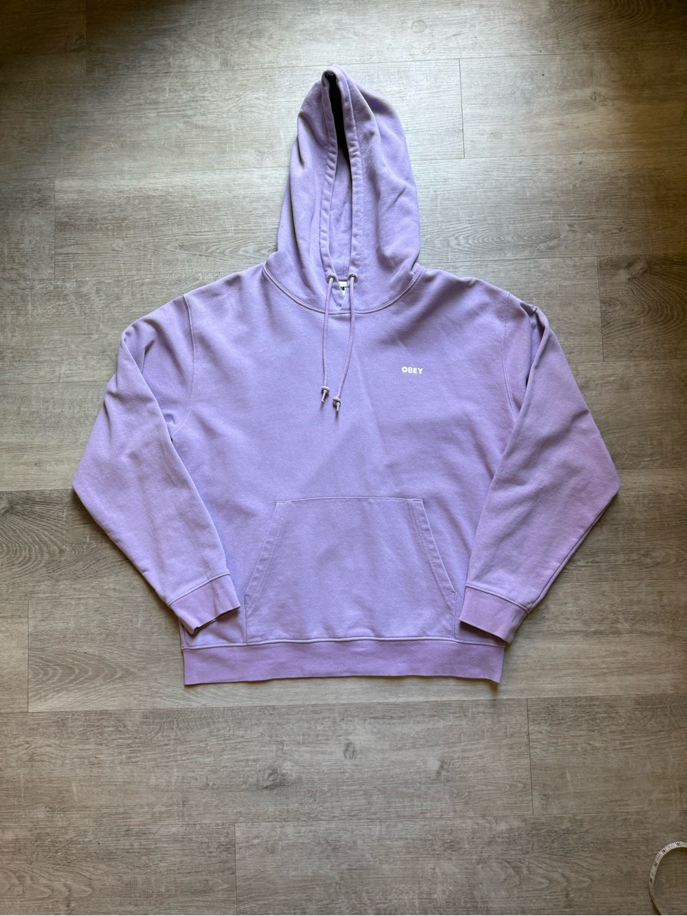 OBEY Bold Hood Sweatshirt Size M In Lavender Casual Streetwear